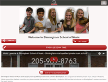 Tablet Screenshot of birminghamschoolofmusic.com